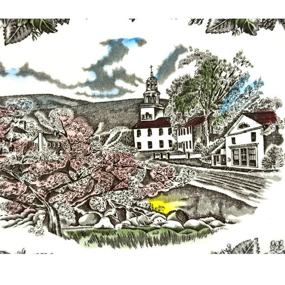 Johnson Bros Friendly Village England Vintage Village Green 12.5" Sandwich Tray! - Picture 2 of 8